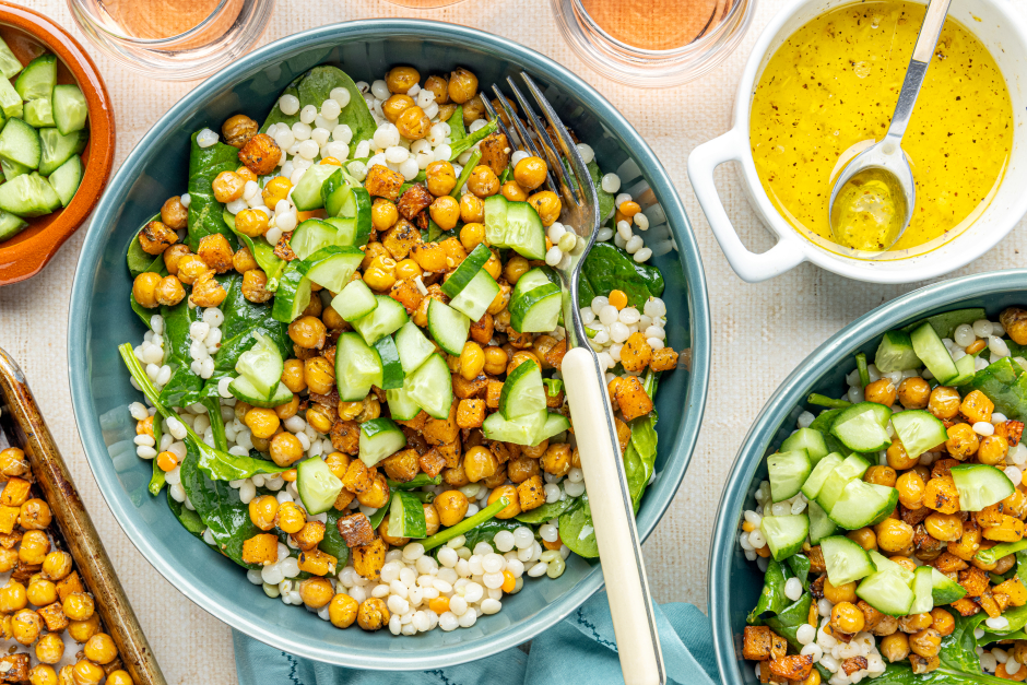 Falafel-Spiced Chickpea & Butternut Bowls