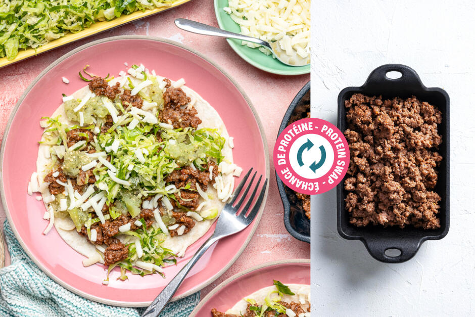 Échange de protéine | Tacos carne au bœuf haché