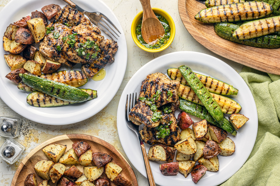 Chicken Thighs & Zesty Zucchini