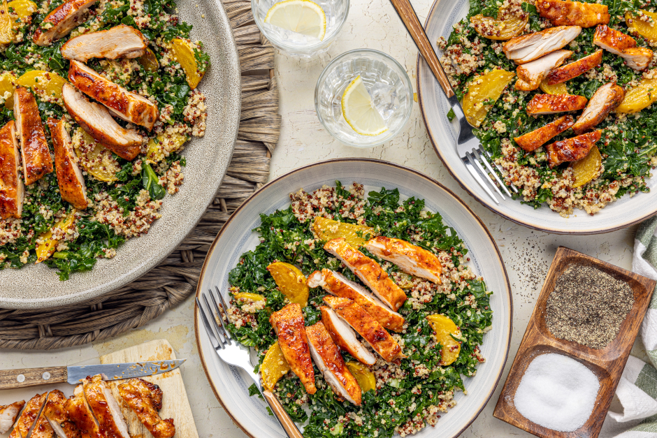 Carb-Wise: BBQ-Glazed Roasted Chicken Thigh Bowls