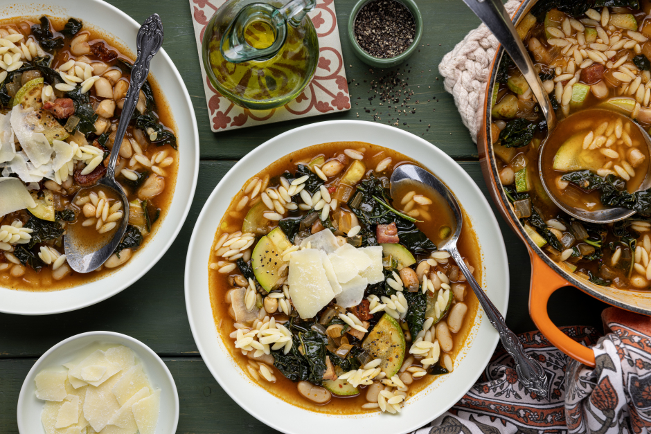 Hearty White Bean & Pancetta Minestrone