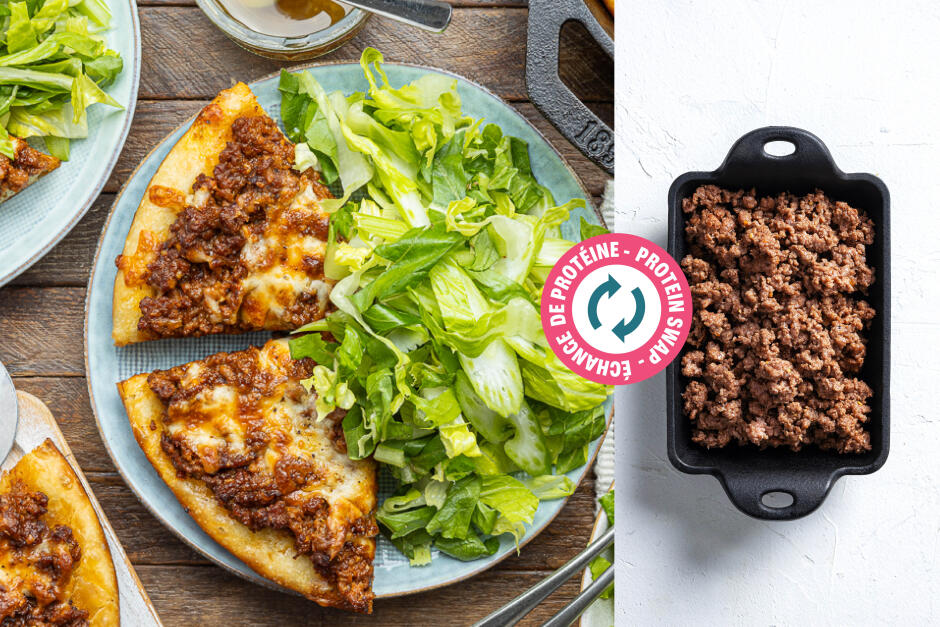 Échange de protéine | Pizza style Chicago au bœuf haché