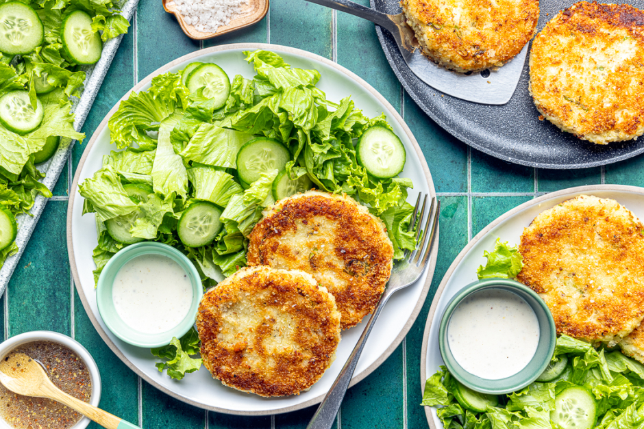 Croquettes de tilapia citronnées aux oignons verts