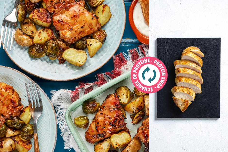 Protein Swap | Bagel Spice BBQ Chicken Breast & Veggie Traybake