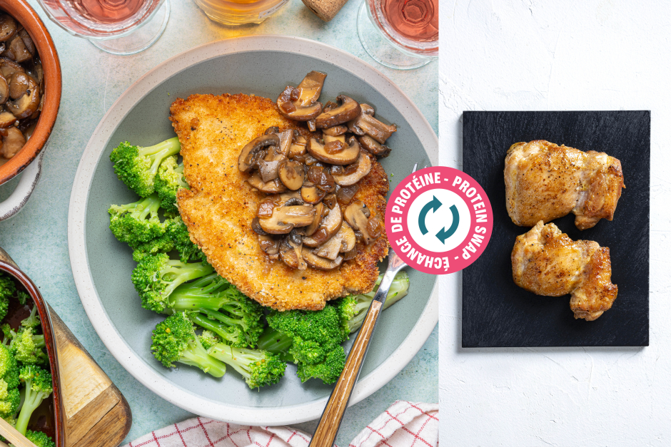 Échange de protéine | Goodfood & Chef: Schnitzels de cuisses de poulet