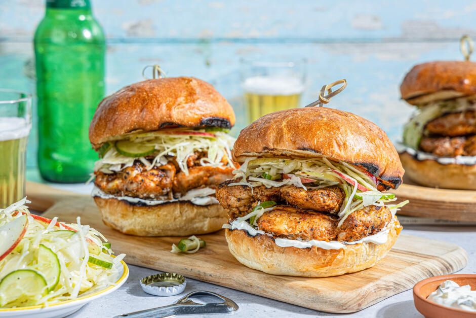 Burgers de poulet alléchants