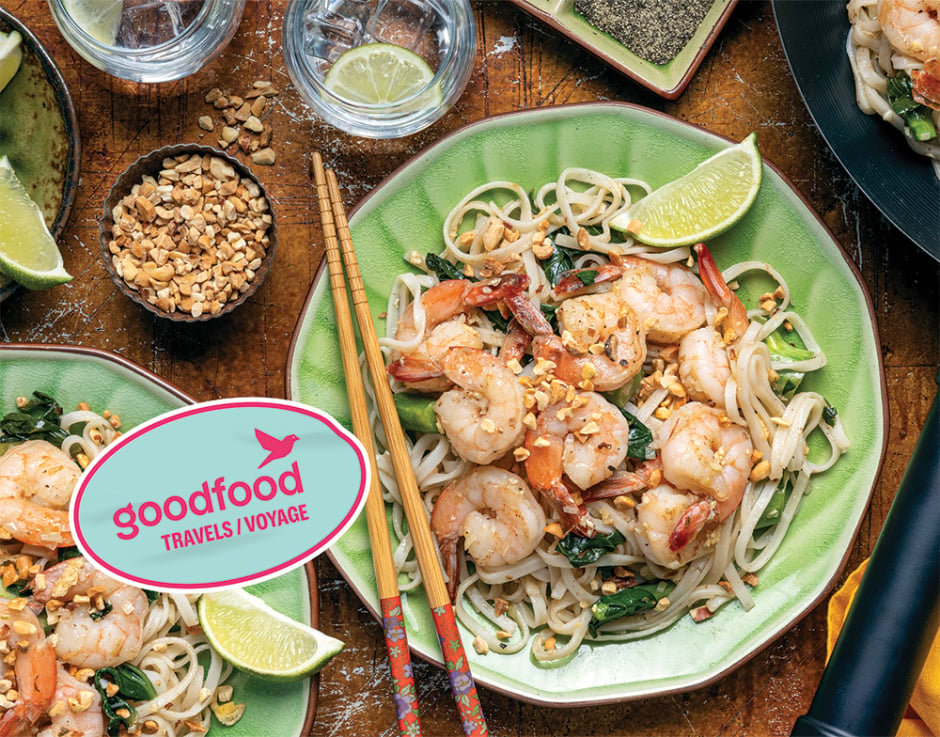 Goodfood voyage: Pad thaï aux crevettes style thaïlandais