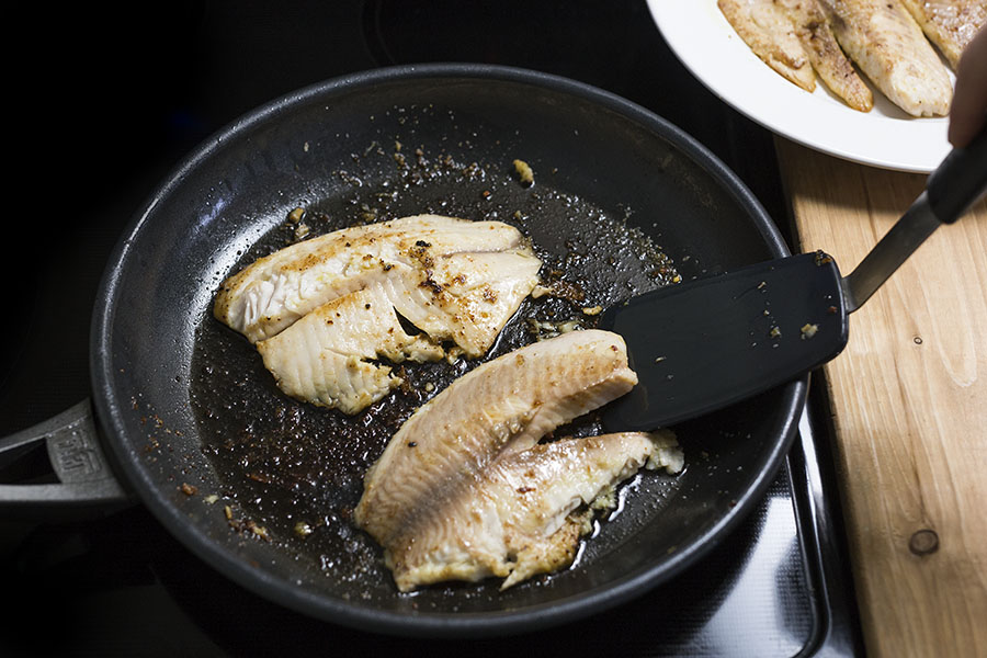 Grilled Tilapia With Rice Noodle Vegetable Salad And Toasted Cashews 