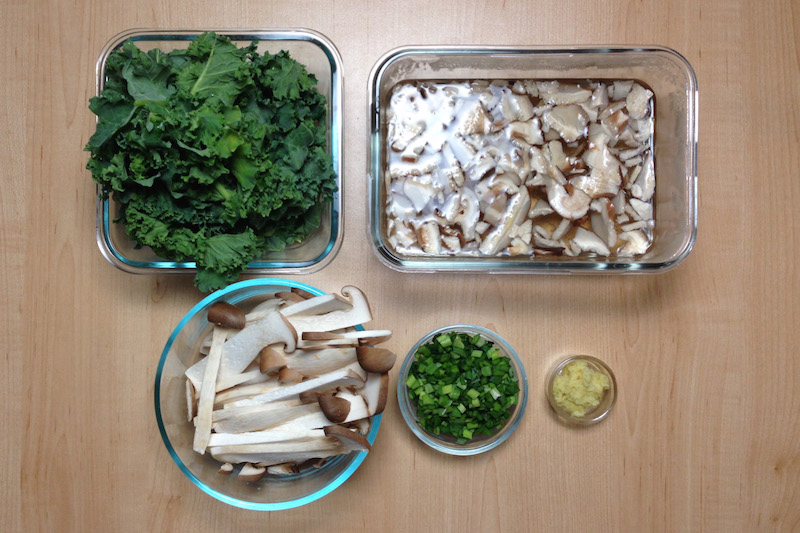 Ramen Noodle Soup with Kale and King Oyster Mushrooms